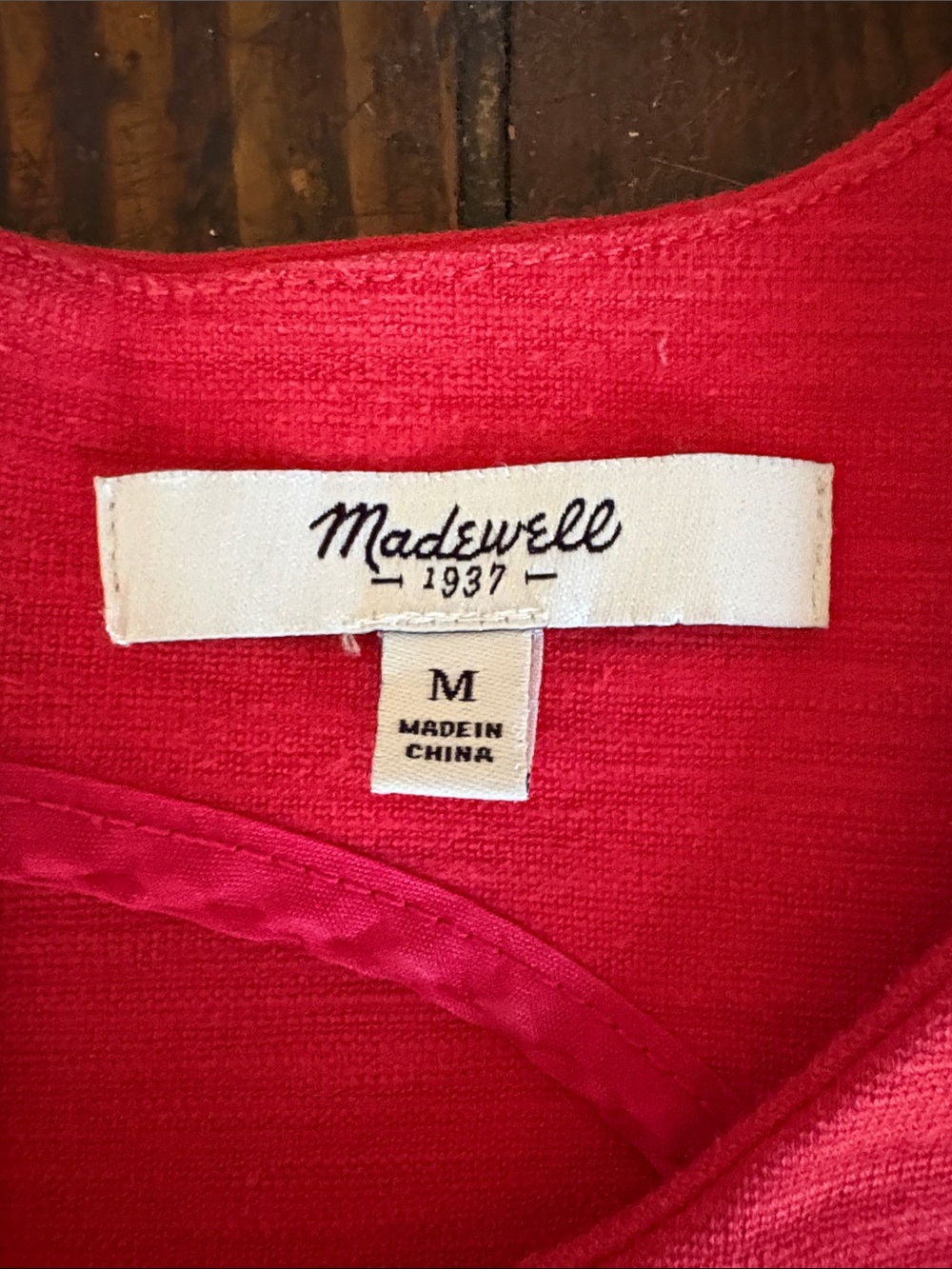 Madewell Light Red Sleeveless Mini Dress Cotton Preppy Size M - Picture 6 of 9